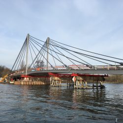 Mürmann Zugstabsysteme für temporären Einsatz an der neuen Kampmannbrücke in Essen